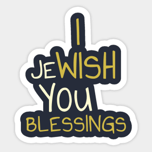 JeWISH You Blessings – Playful Word Art Sticker